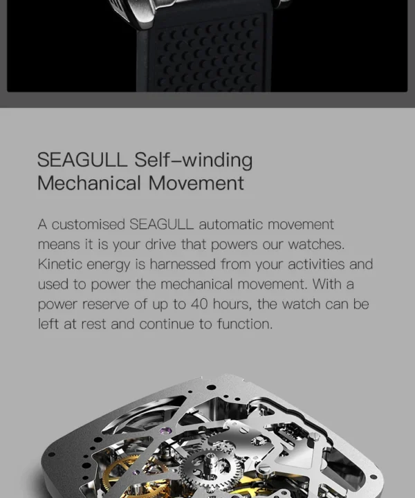 CIGA Design™ Z Series – Skeleton Automatic Watch with Sapphire Glass - Image 15