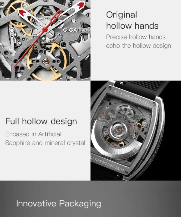 CIGA Design™ Z Series – Skeleton Automatic Watch with Sapphire Glass - Image 18