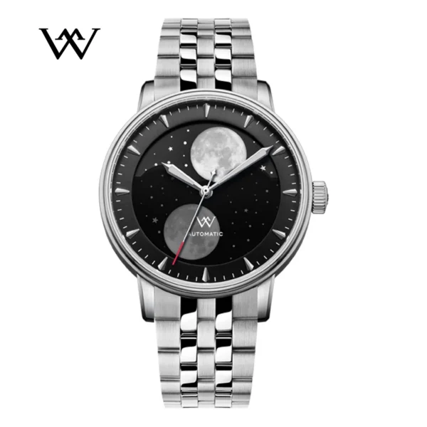 Welly Merck™ Prestige Lunar – Automatic Moon Phase Watch (Sapphire Crystal)