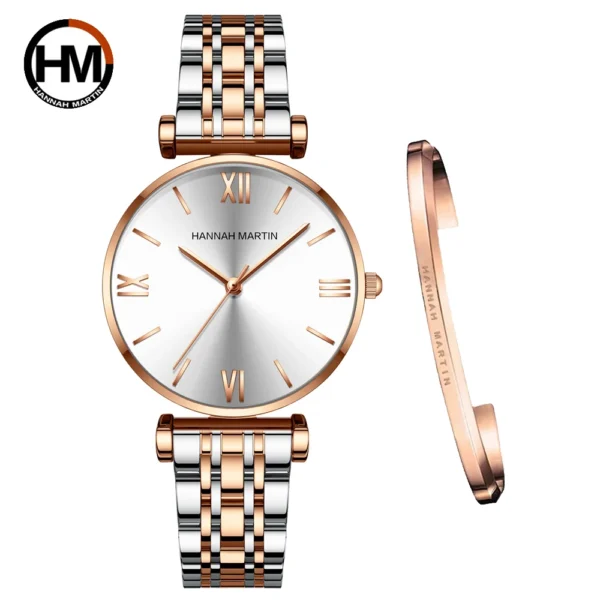 HANNAH MARTIN™ Elegant Women’s Watch – Stainless Steel Rose Gold Bracelet - Image 5