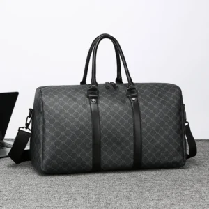 Montreux™ Black Travel Duffel – Luxury Carryall for Modern Gentlemen