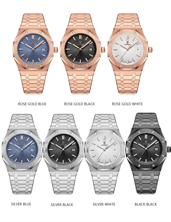 POEDAGAR™ Quartz Business Watch – Stainless Steel Square Dial - Image 12
