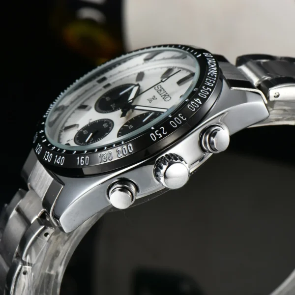 SEIKORA™ Prestige Chronograph – Stainless Steel Quartz Racing Edition - Image 3