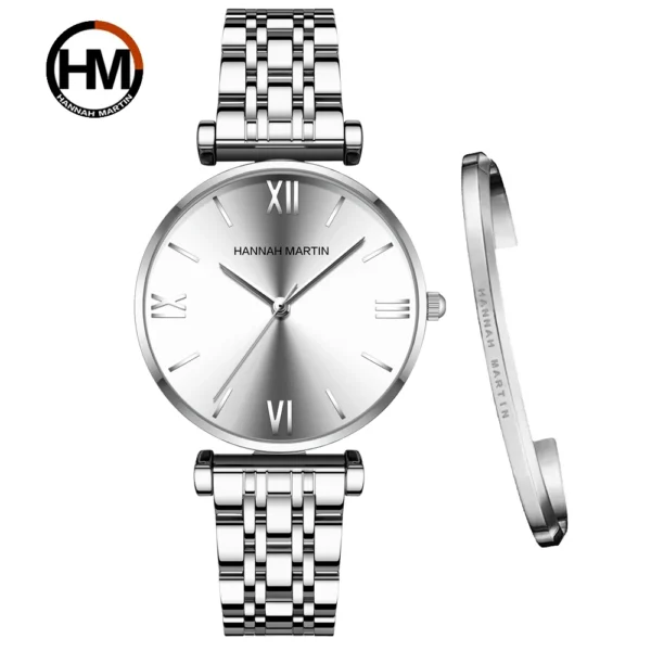HANNAH MARTIN™ Elegant Women’s Watch – Stainless Steel Rose Gold Bracelet - Image 7