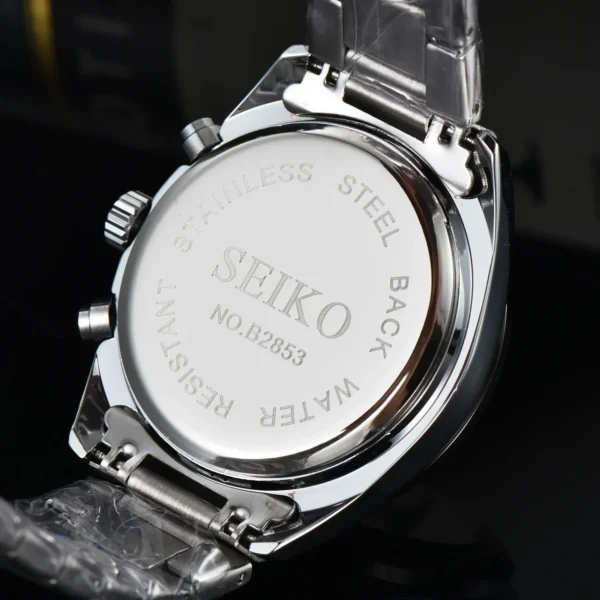 SEIKORA™ Prestige Chronograph – Stainless Steel Quartz Racing Edition - Image 5