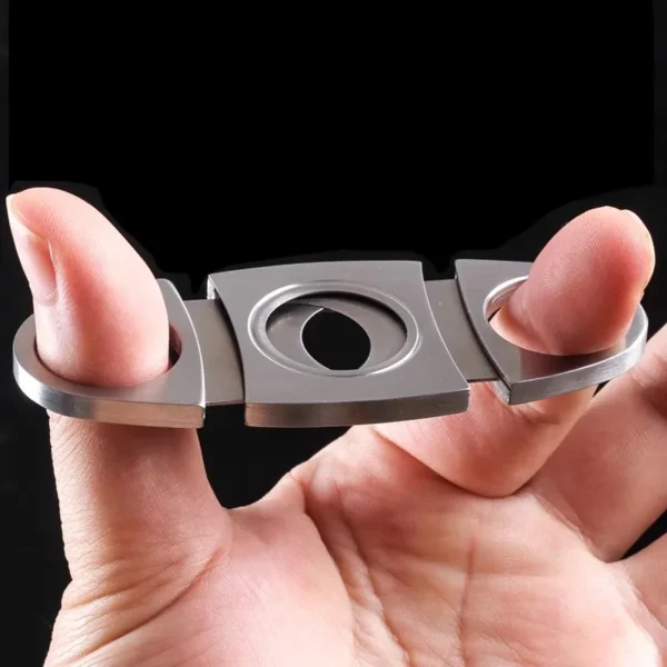 COHIBA™ Classic Stainless Steel Cigar Cutter – Guillotine Double Blade Accessory - Image 4